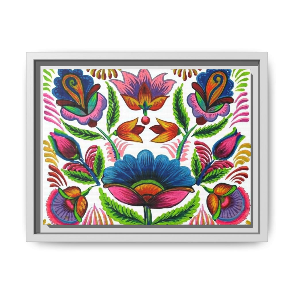 Framed Dhaka Rickshaw Folk Art Canvas