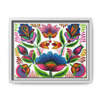 Framed Dhaka Rickshaw Folk Art Canvas