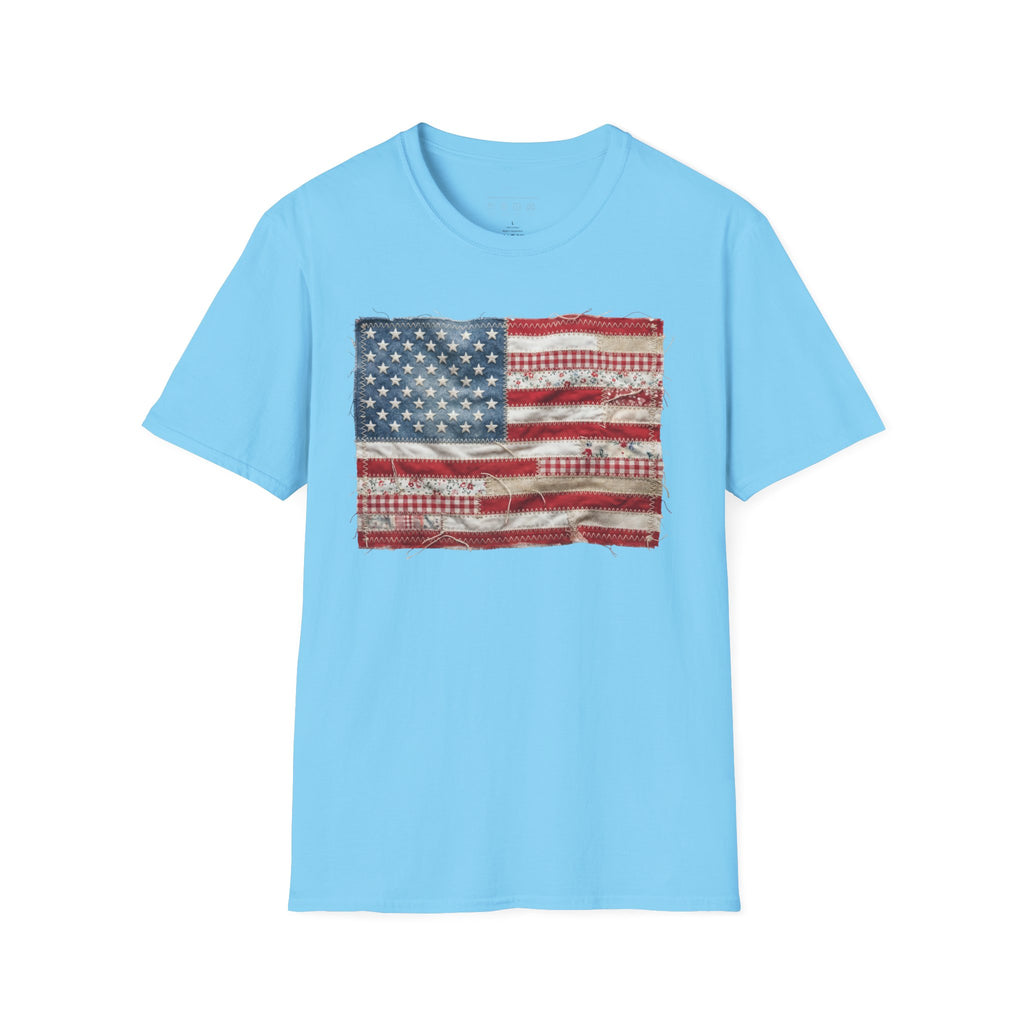 Distressed American Flag T‑Shirt — Vintage USA Patriotic Tee for 4th of July