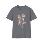 Bow Ribbon T-Shirt — Vintage Americana Floral & Gingham Bow Tee