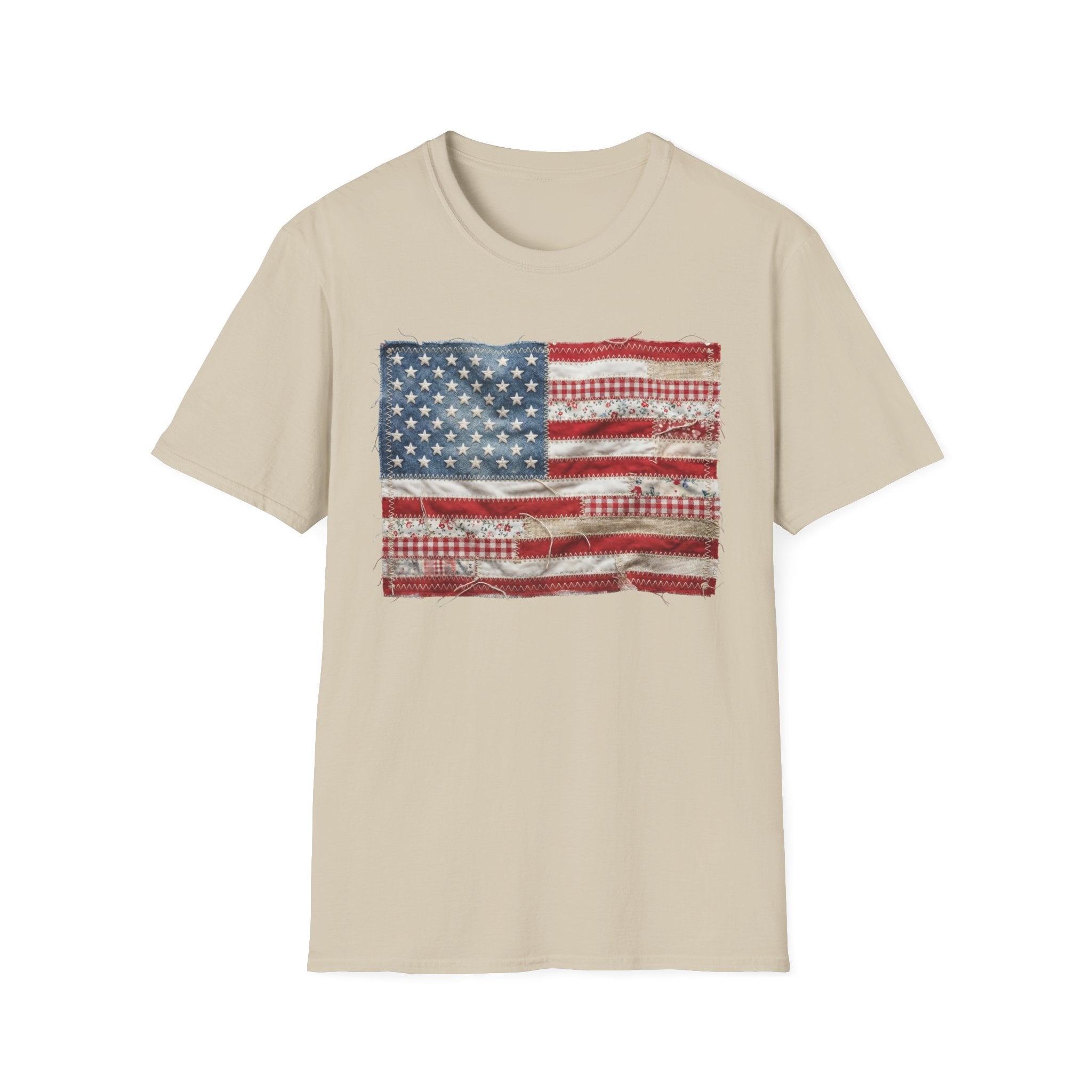 Distressed American Flag T‑Shirt