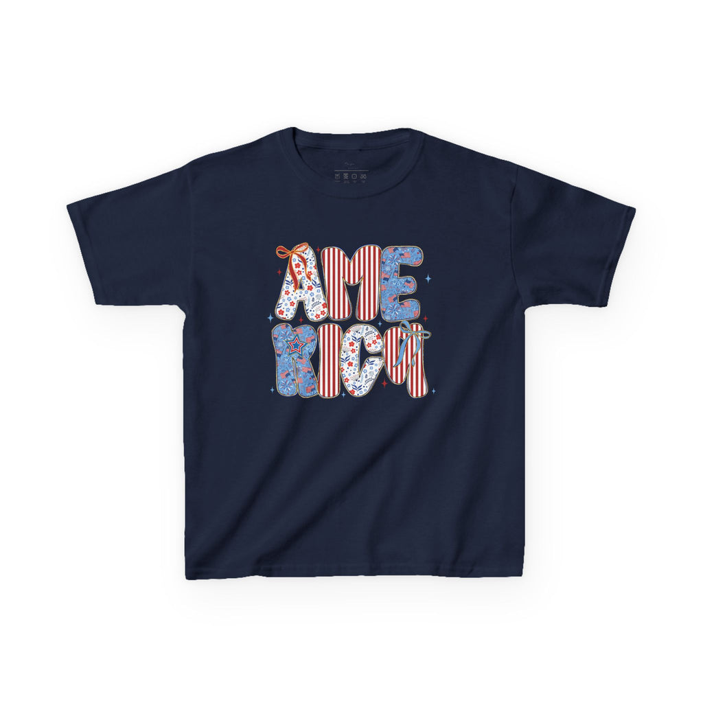 Youth, America Kid’s Tee — Patriotic Red White Blue Graphic
