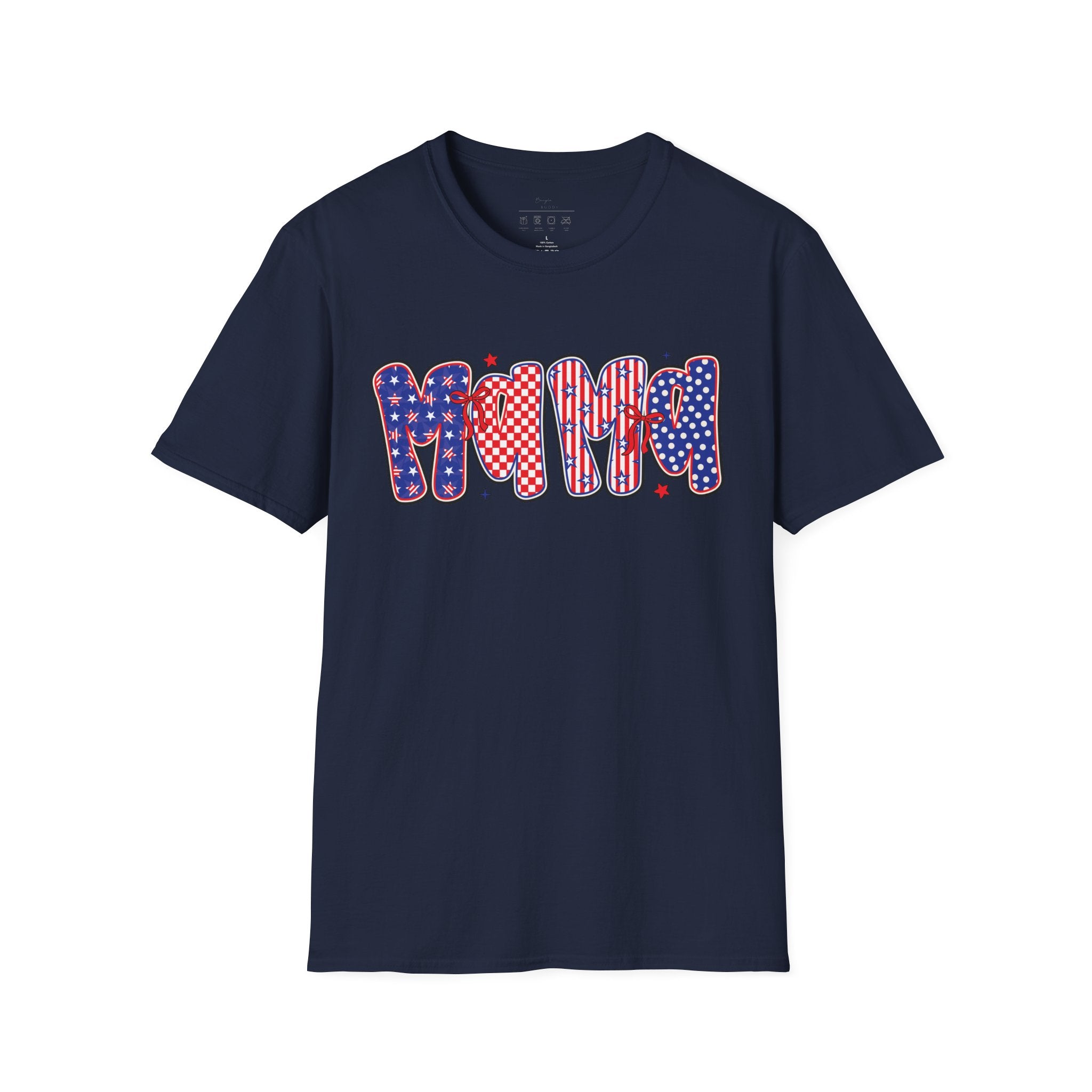 Mama Patriotic American Flag T-Shirt — Fourth of July Mom Tee