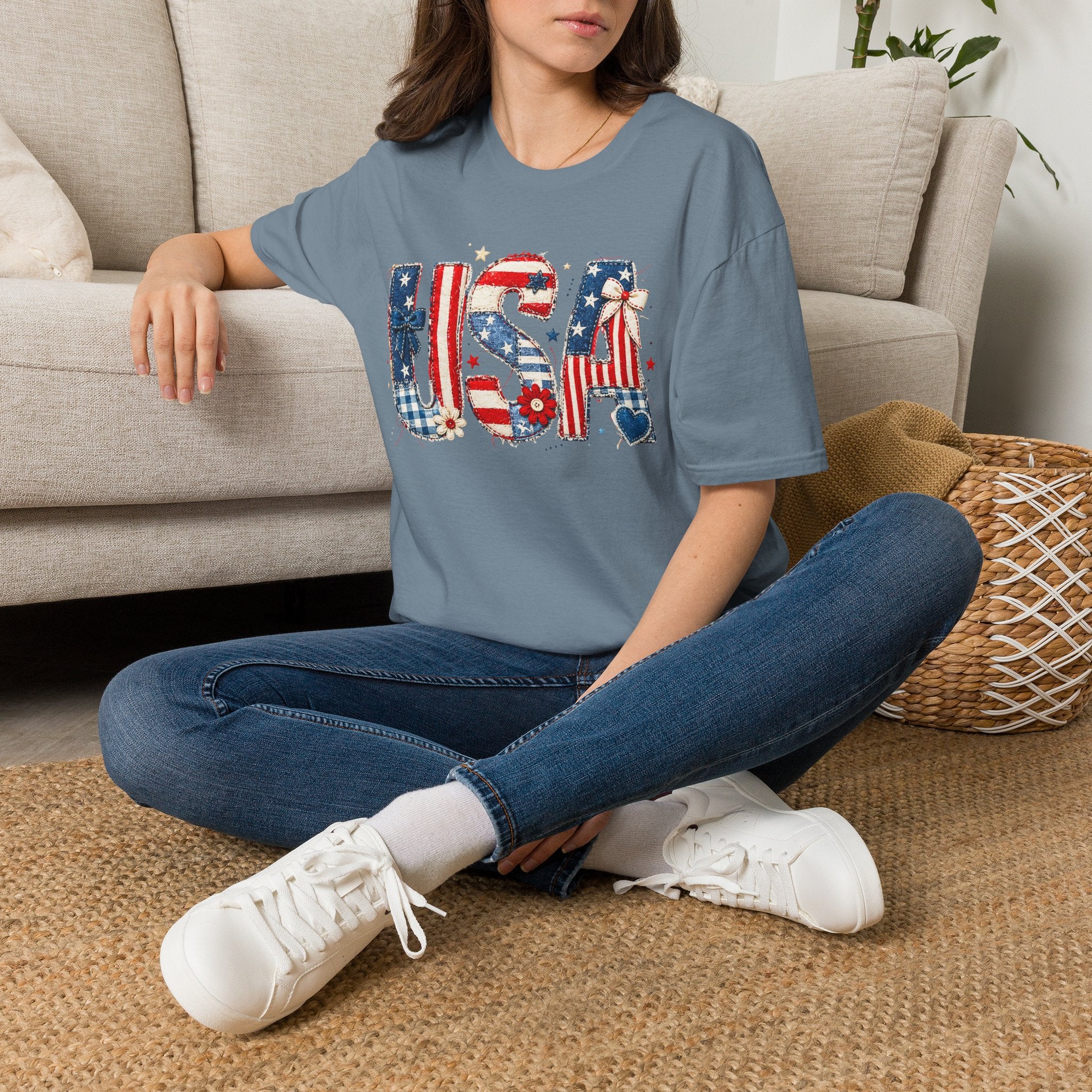 USA Patriotic T-Shirt — Red White Blue Americana Graphic Tee