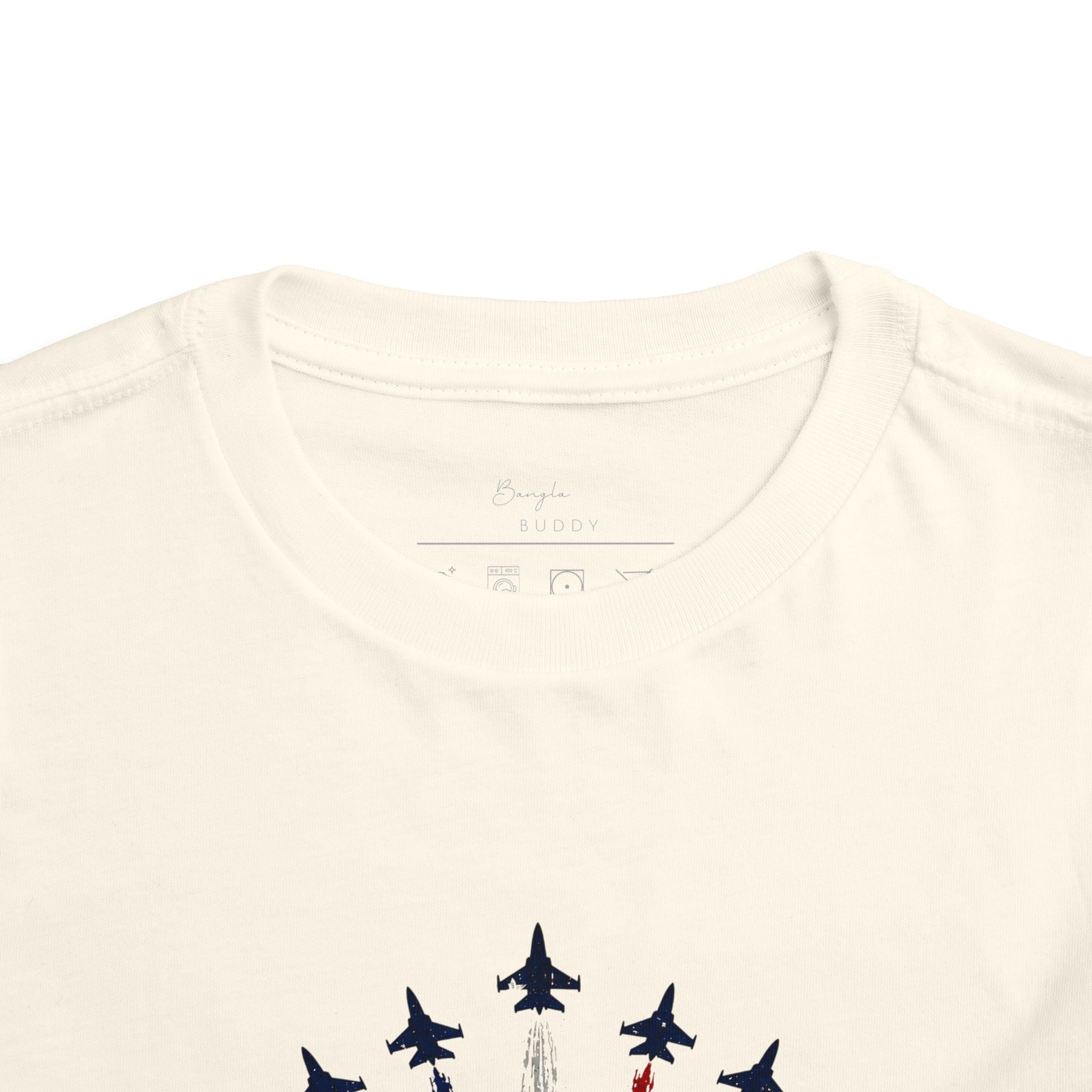 Toddler Tee - Patriotic American Flag Jet Spray Design (Fourth of July)