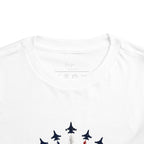 Toddler Tee - Patriotic American Flag Jet Spray Design (Fourth of July)