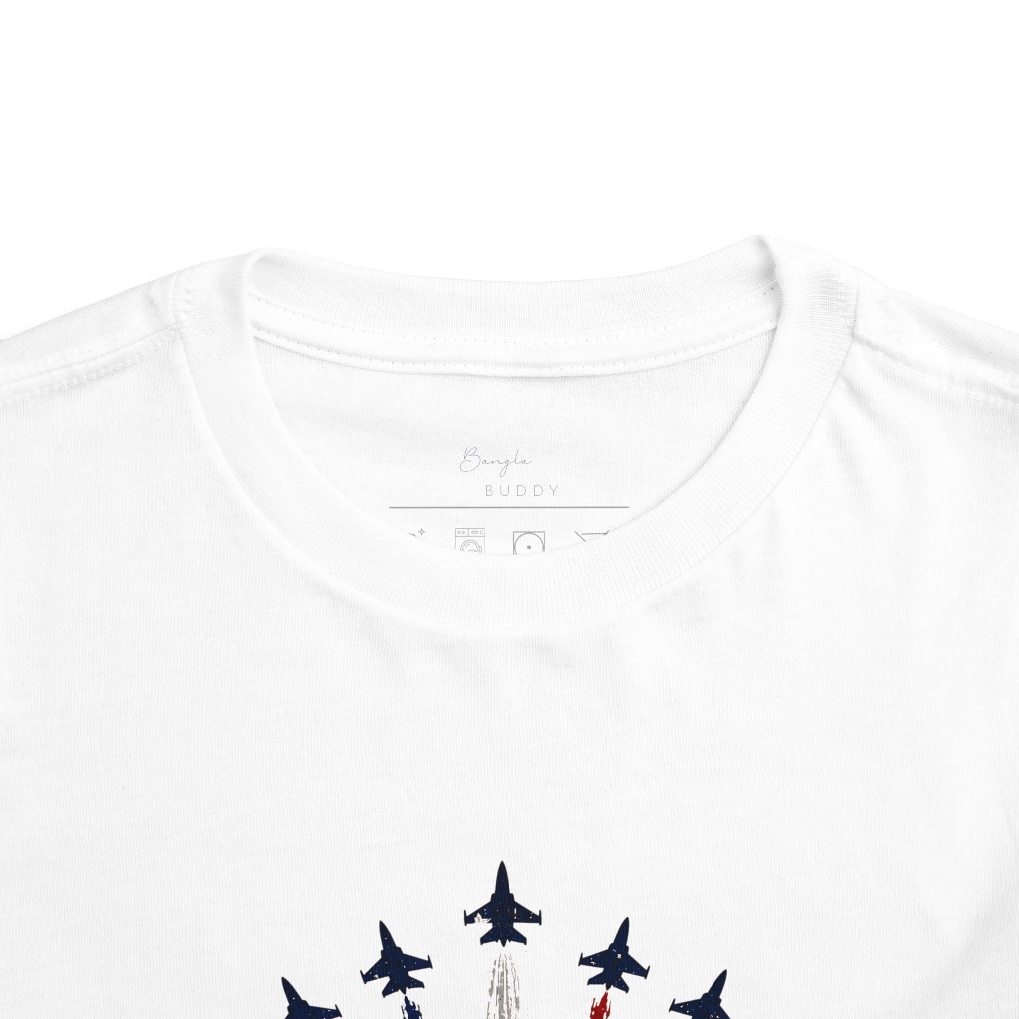 Toddler Tee - Patriotic American Flag Jet Spray Design (Fourth of July)