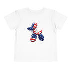 Toddler Tee Patriotic Balloon Dog  — USA Flag 4th of July Shirt