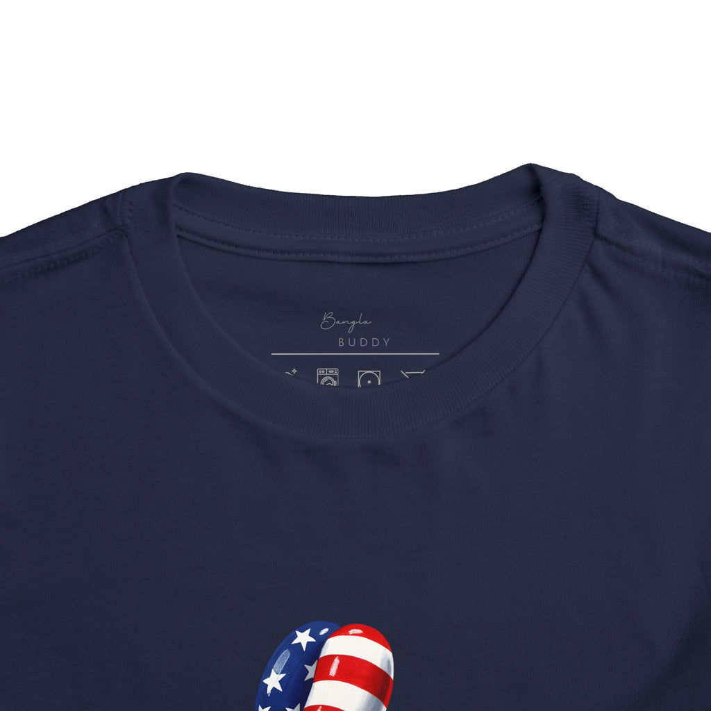 Toddler Tee Patriotic Balloon Dog  — USA Flag 4th of July Shirt