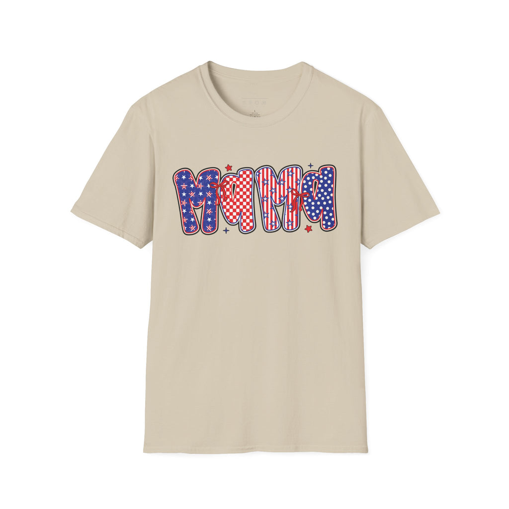Mama Patriotic American Flag T-Shirt — Fourth of July Mom Tee