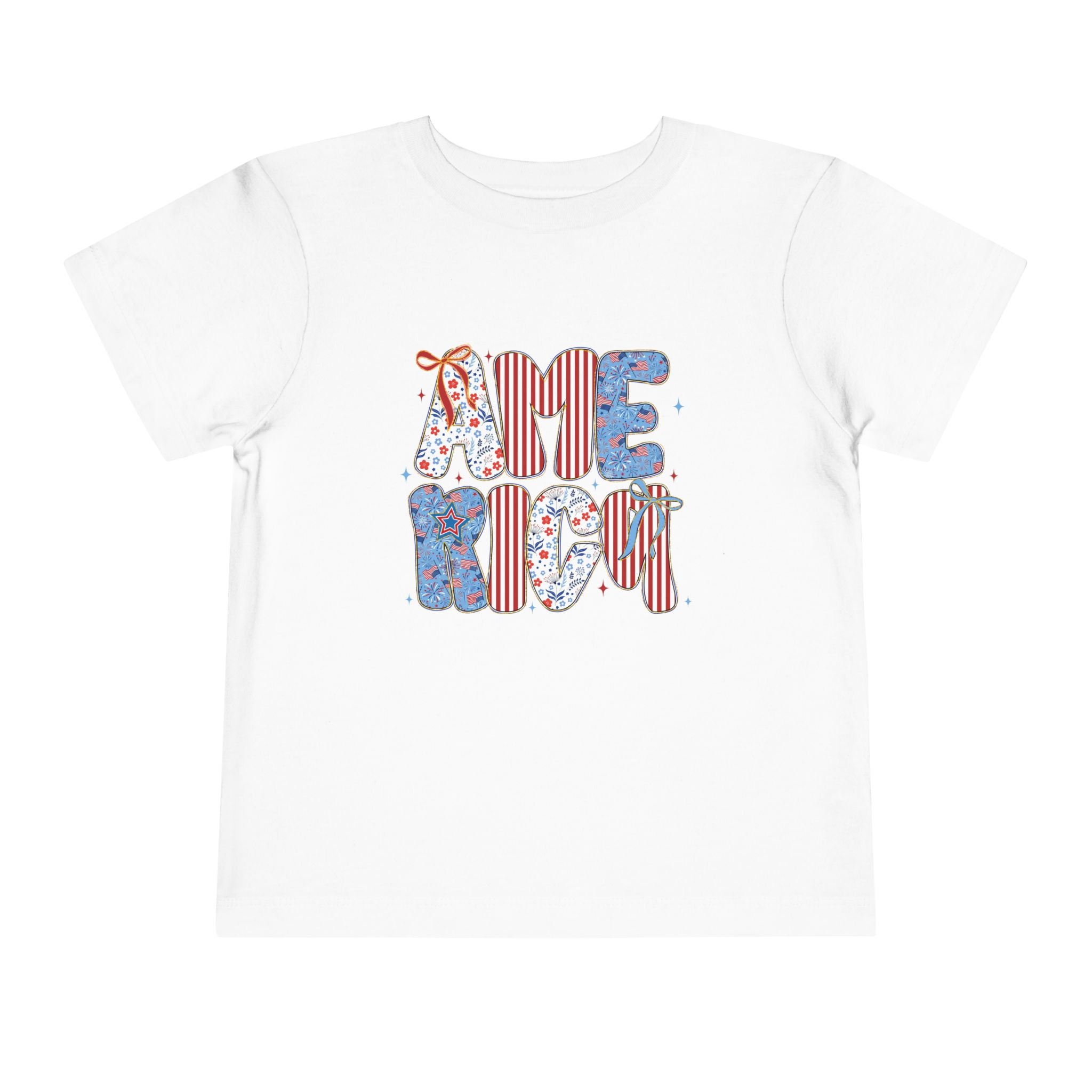 Toddler Tee America   — Patriotic Red White Blue Kids Shirt