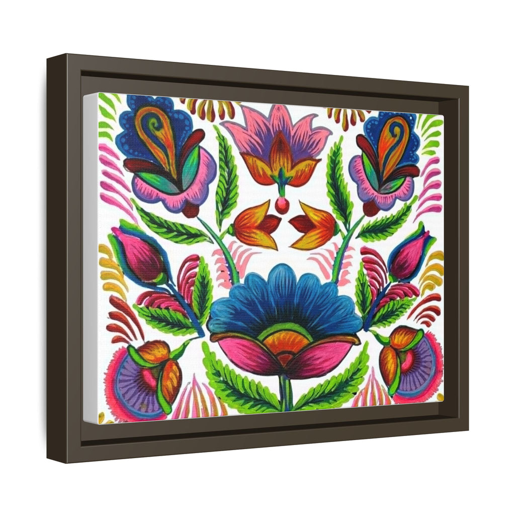 Framed Dhaka Rickshaw Folk Art Canvas