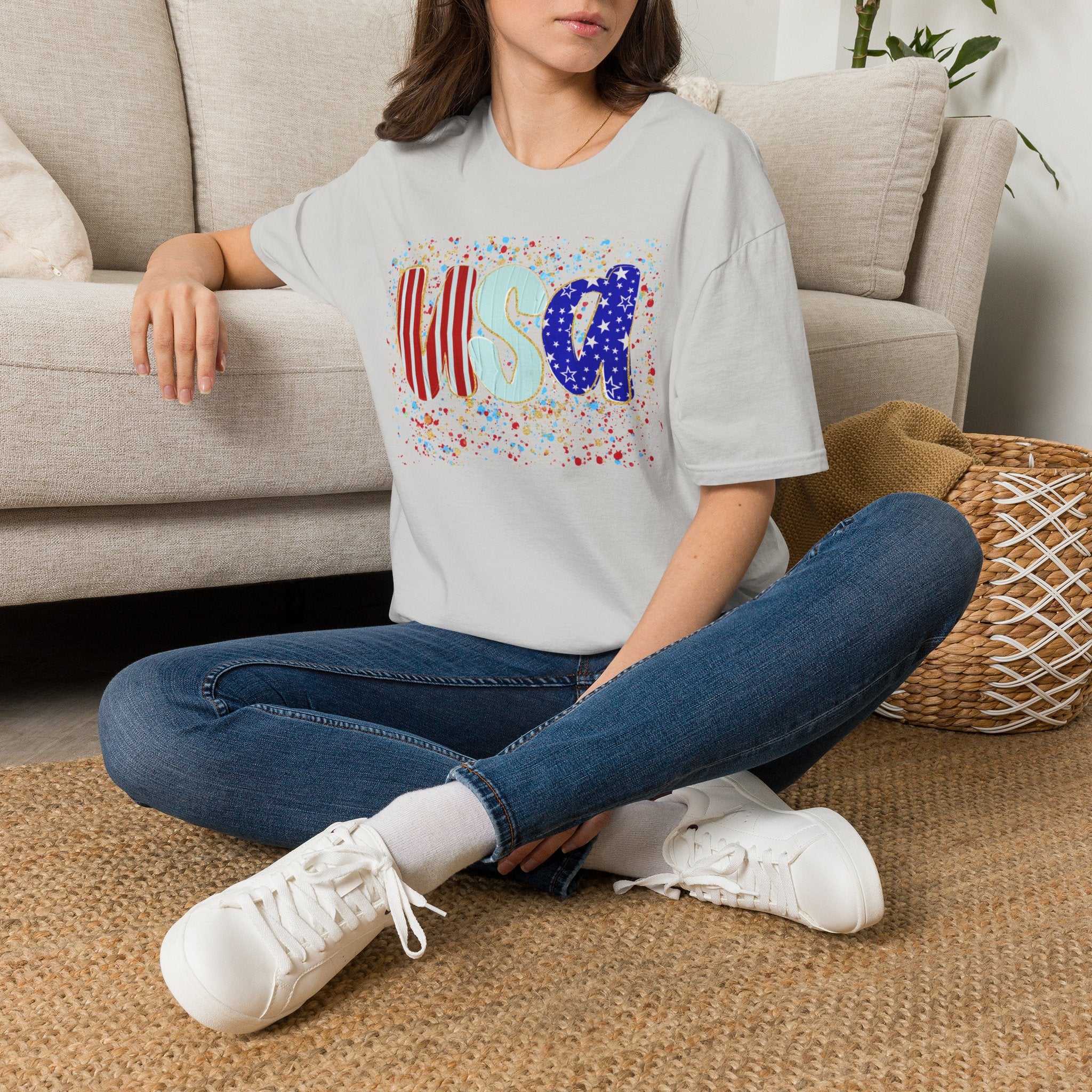 USA Patriotic T-Shirt — Red White & Blue Fourth of July Tee