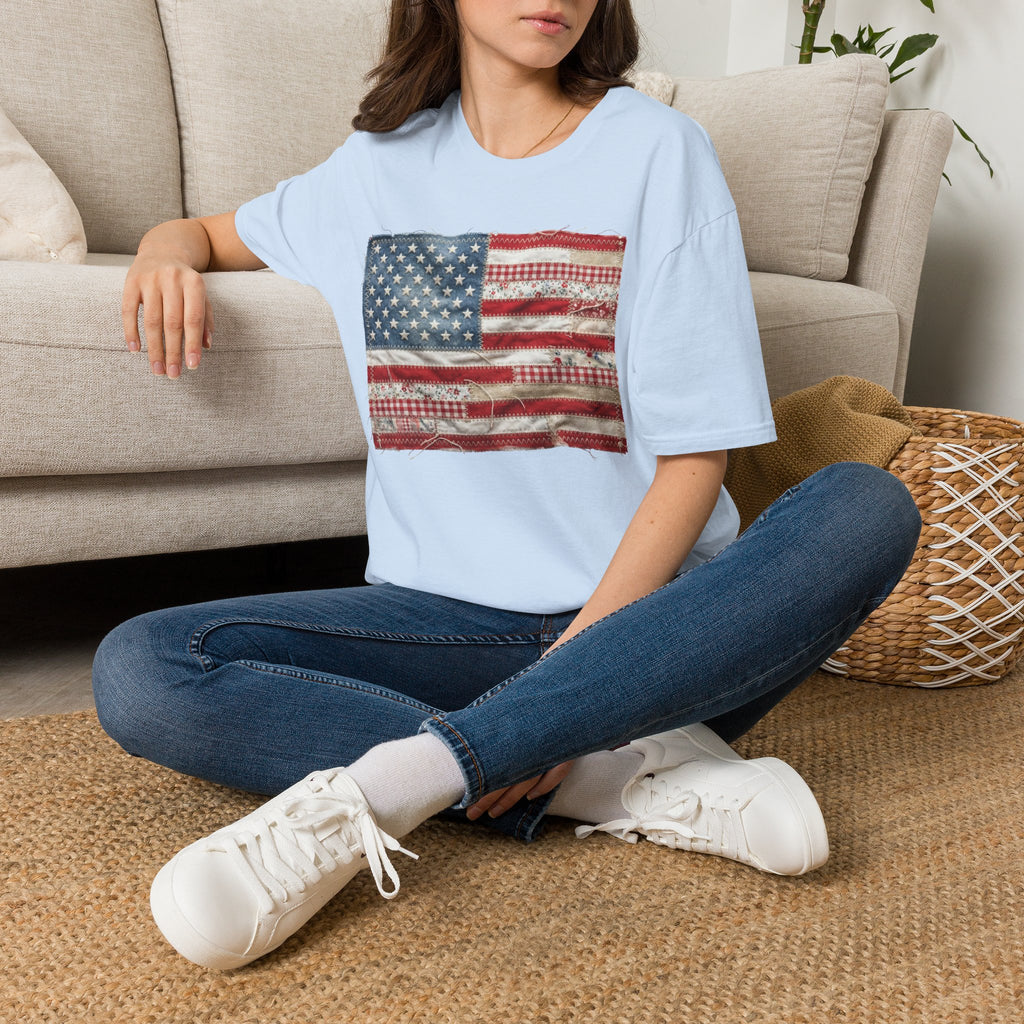 Distressed American Flag T‑Shirt