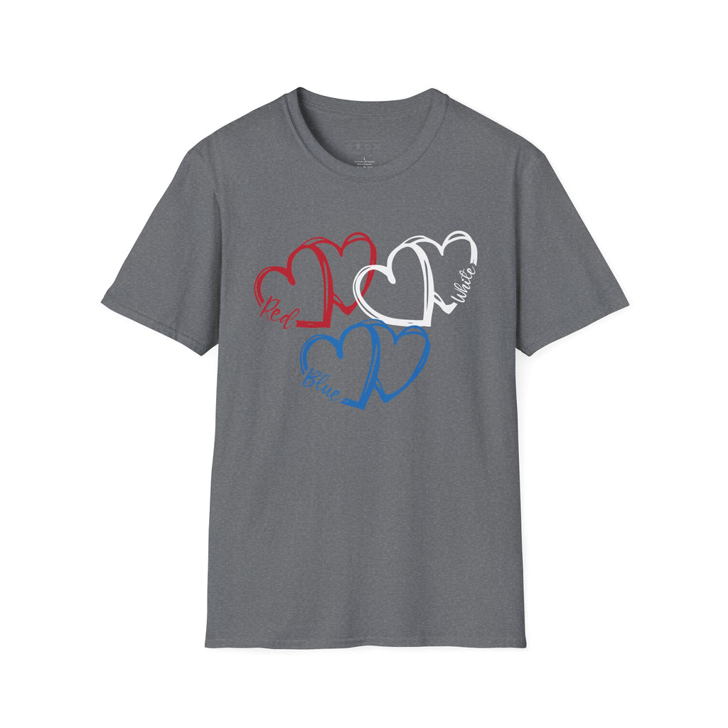 Patriotic Red White & Blue Heart T-Shirt