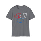 Patriotic Red White & Blue Heart T-Shirt
