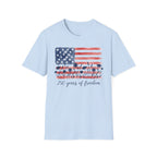 American Flag Palm Trees T-Shirt — “250 Years of Freedom” Patriotic Tee