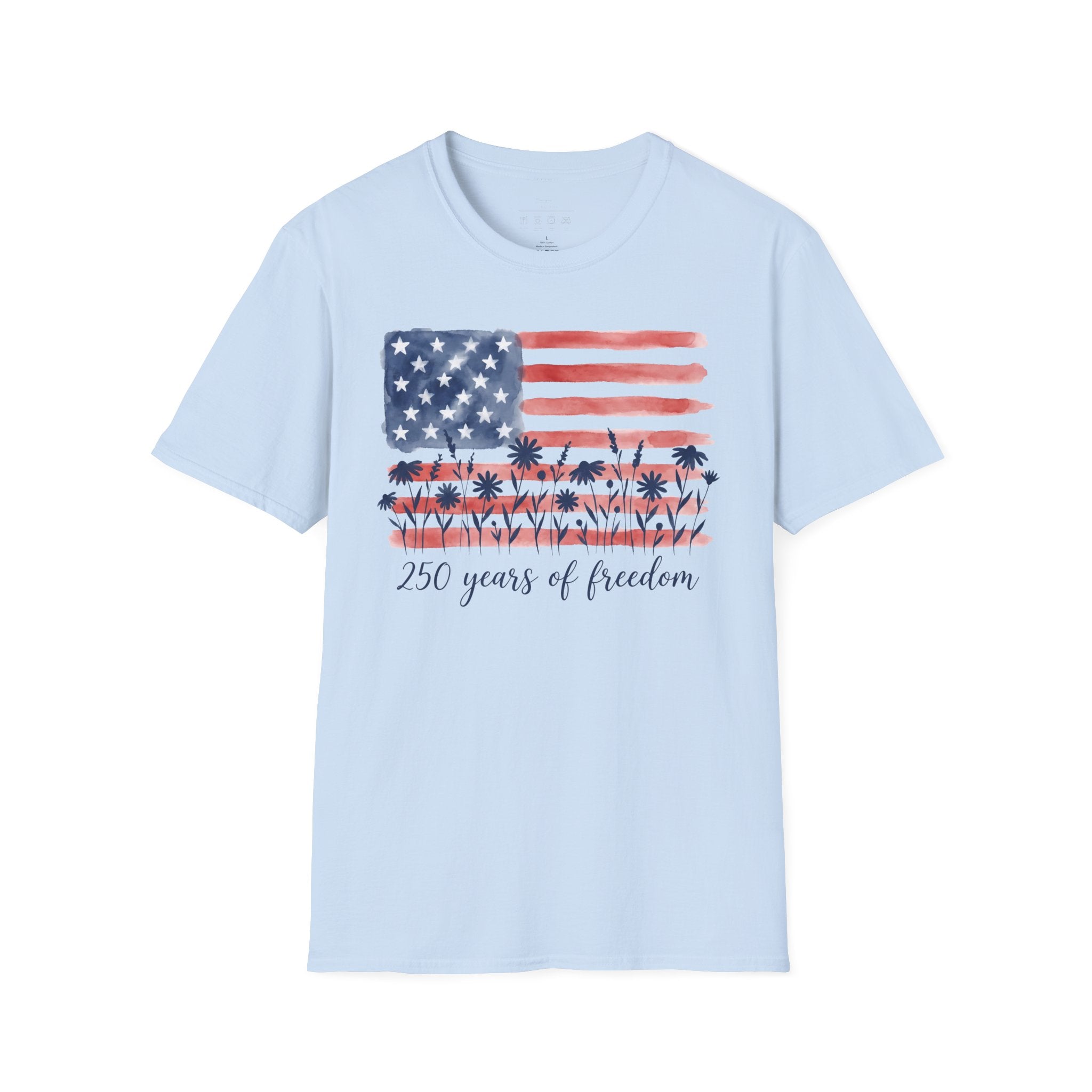 American Flag Palm Trees T-Shirt — “250 Years of Freedom” Patriotic Tee