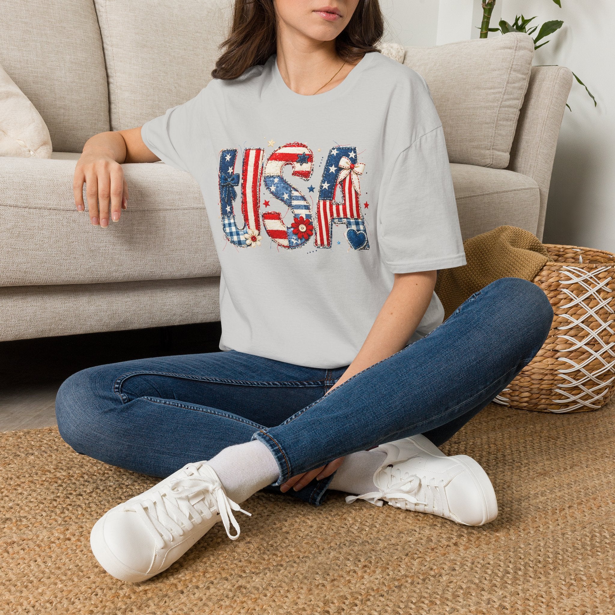USA Patriotic T-Shirt — Red White Blue Americana Graphic Tee