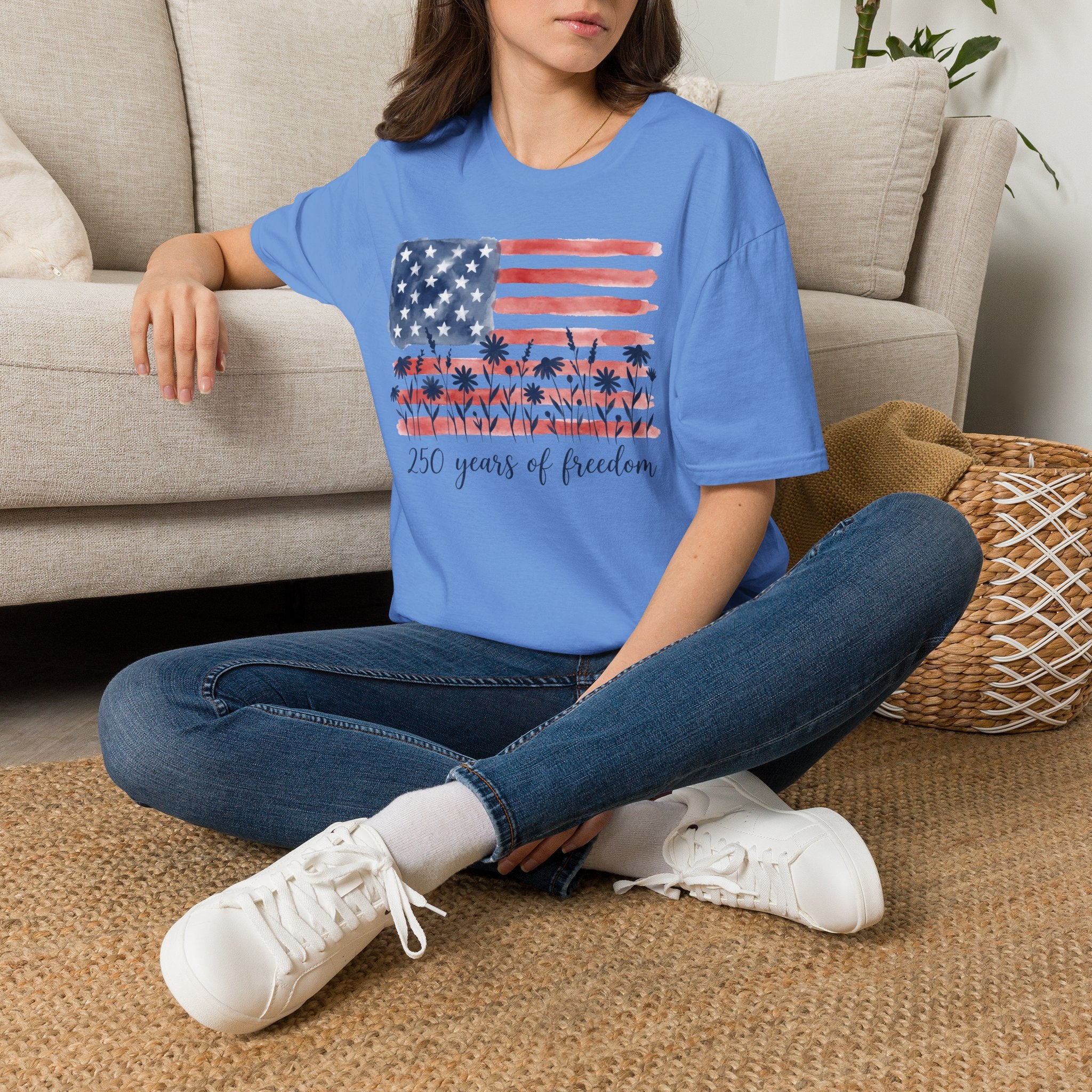 American Flag Palm Trees T-Shirt — “250 Years of Freedom” Patriotic Tee