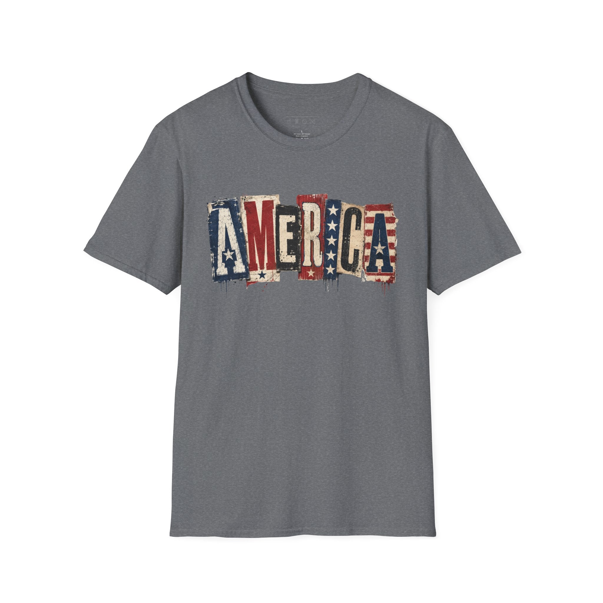 America Vintage Flag T-Shirt — Patriotic USA Graphic Tee for 4th of July