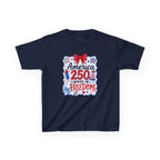 Youth, Kids Tee — "America 250 Years of Freedom" Patriotic Fourth of July Shirt