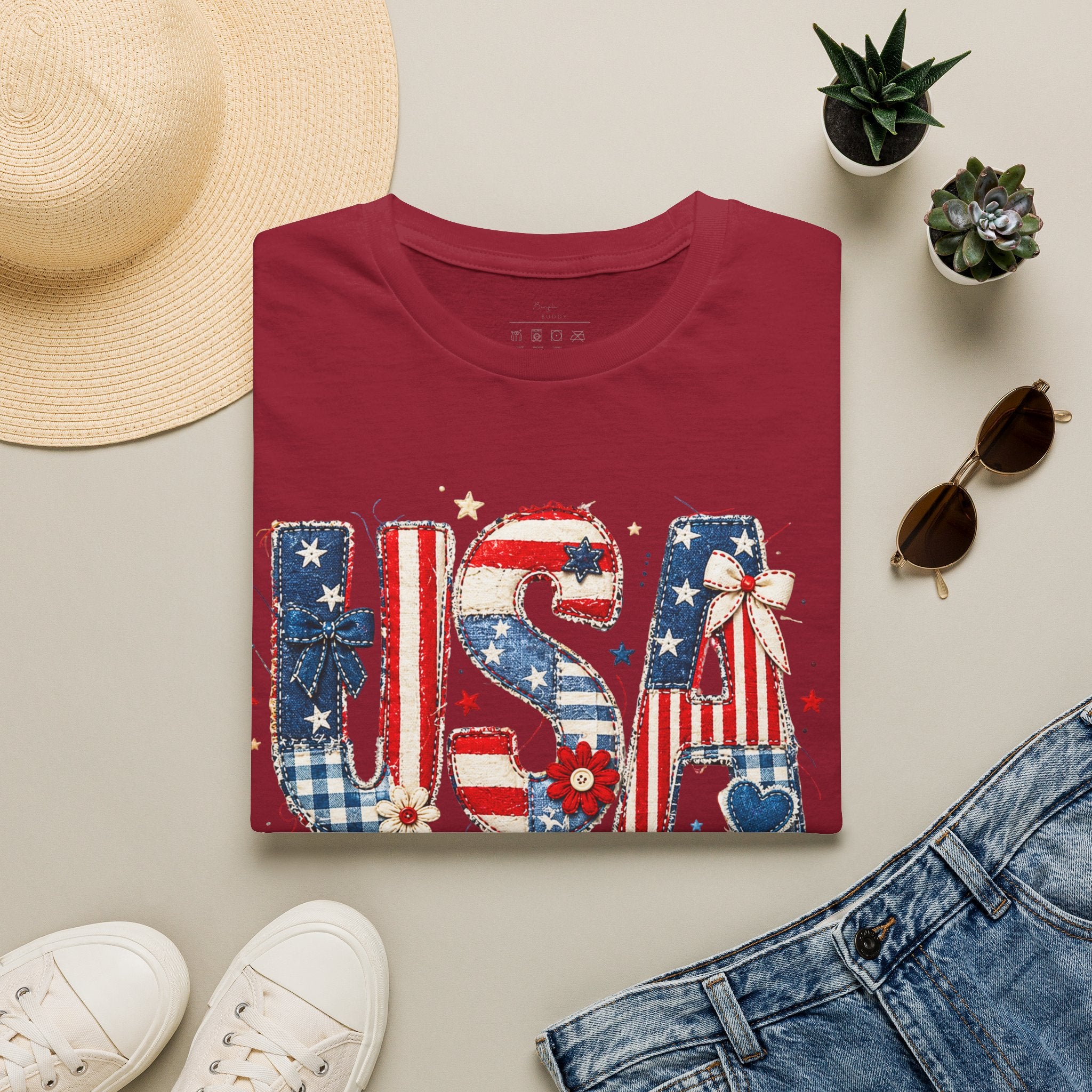 USA Patriotic T-Shirt — Red White Blue Americana Graphic Tee