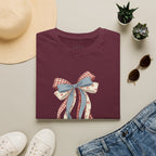Bow Ribbon T-Shirt — Vintage Americana Floral & Gingham Bow Tee
