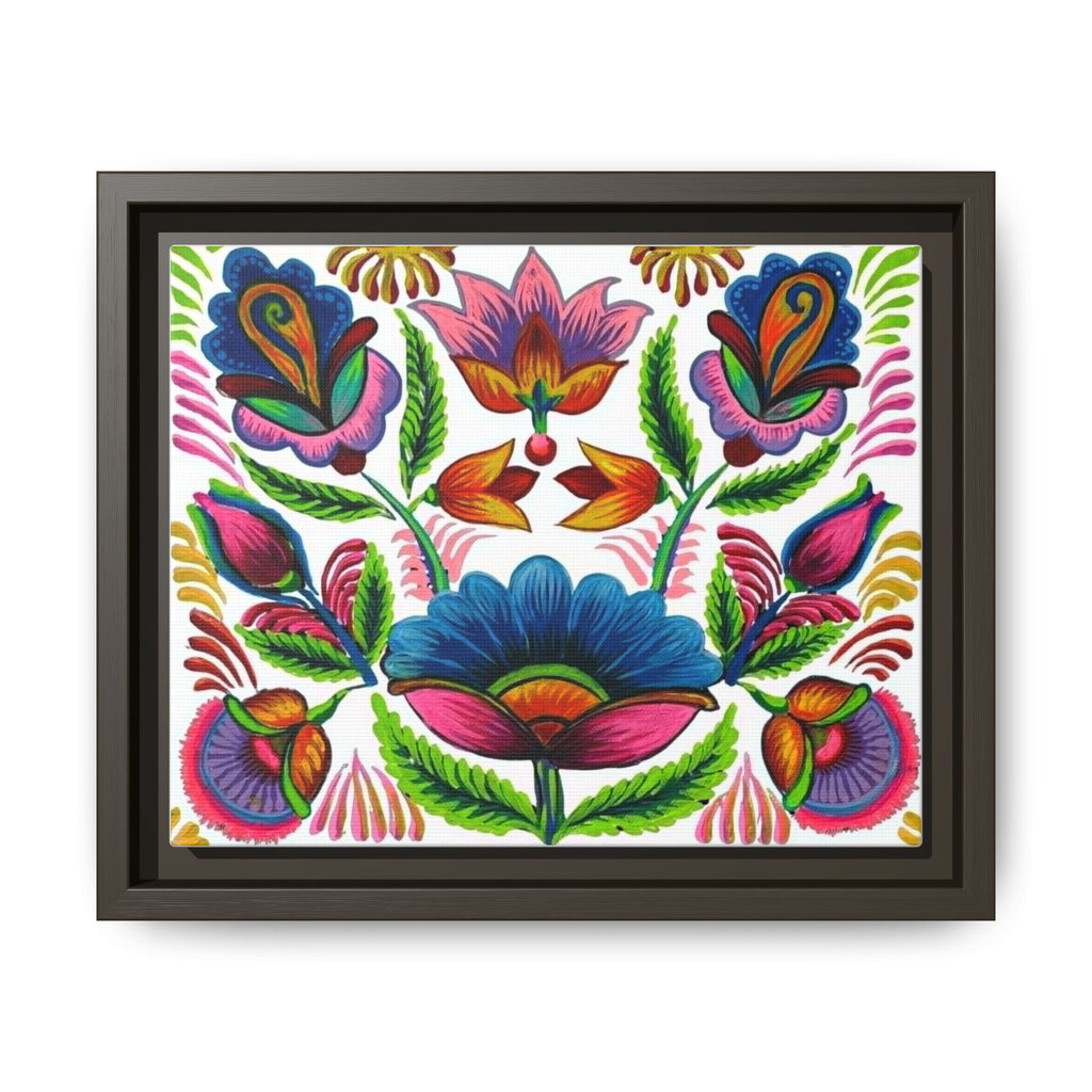 Framed Dhaka Rickshaw Folk Art Canvas