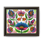 Framed Dhaka Rickshaw Folk Art Canvas