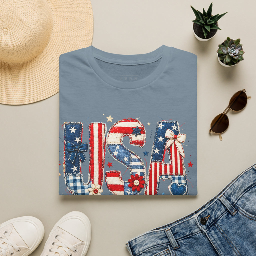 USA Patriotic T-Shirt — Red White Blue Americana Graphic Tee