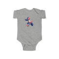 Patriotic Balloon Dog Baby Bodysuit — USA Flag Infant Onesie