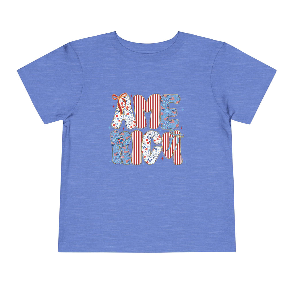 Toddler Tee America   — Patriotic Red White Blue Kids Shirt