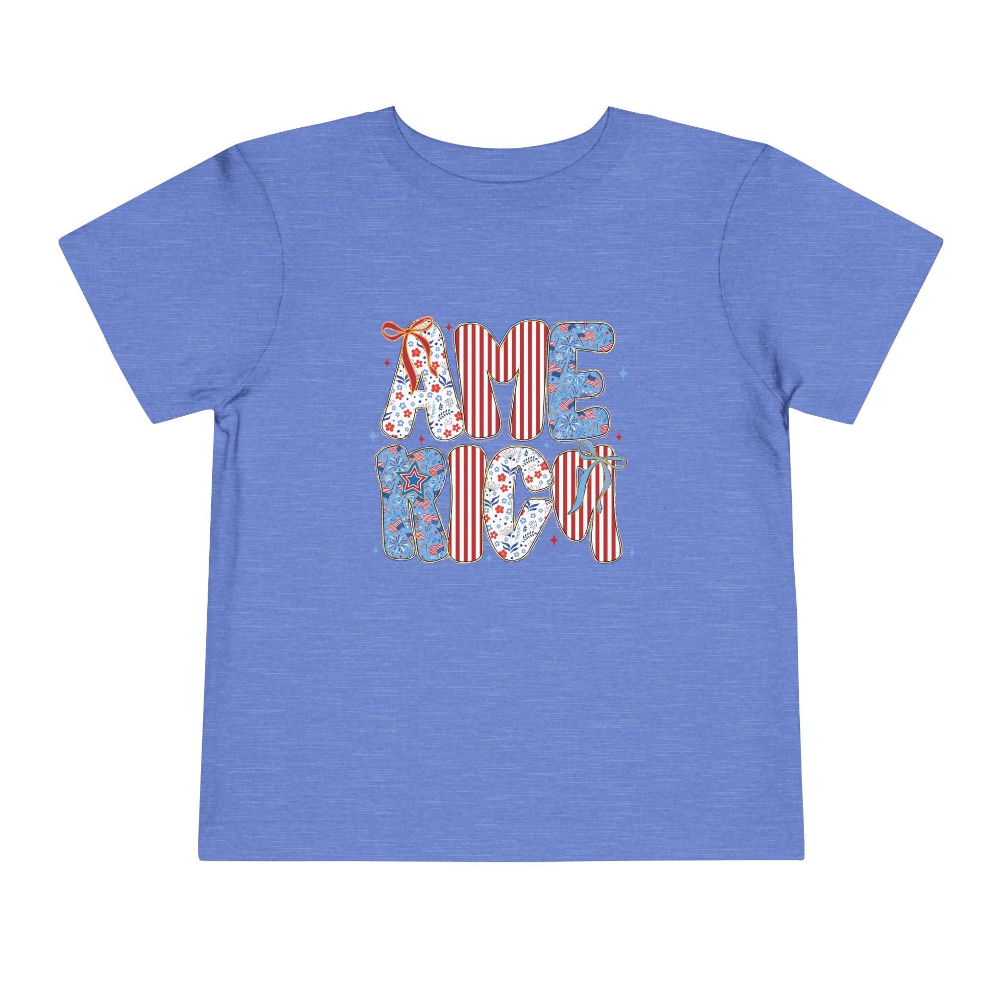 Toddler Tee America   — Patriotic Red White Blue Kids Shirt