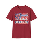 Patriotic Flag Bow T-Shirt — American Red White Blue Fourth of July Tee