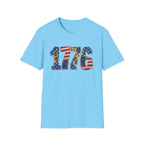1776 Patriotic T-Shirt — American Flag & Camouflage Vintage Independence Tee