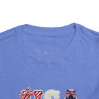 Toddler Tee - "USA" Patriotic Applique Short Sleeve