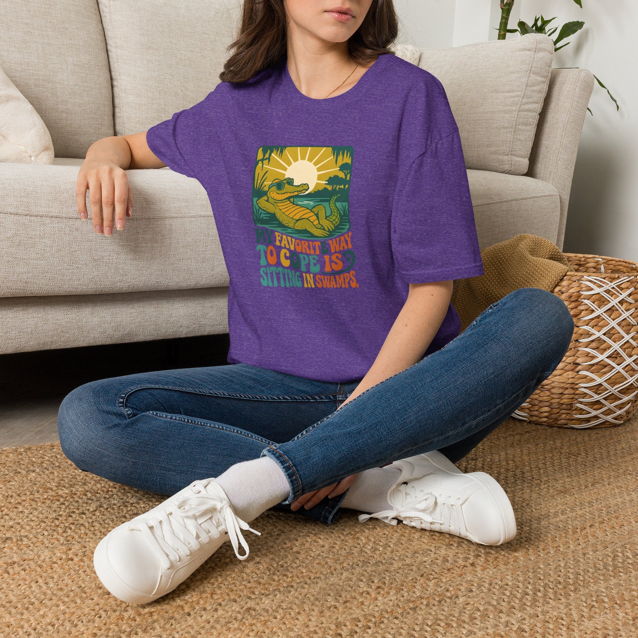 Alligator lounging in swamp T-Shirt