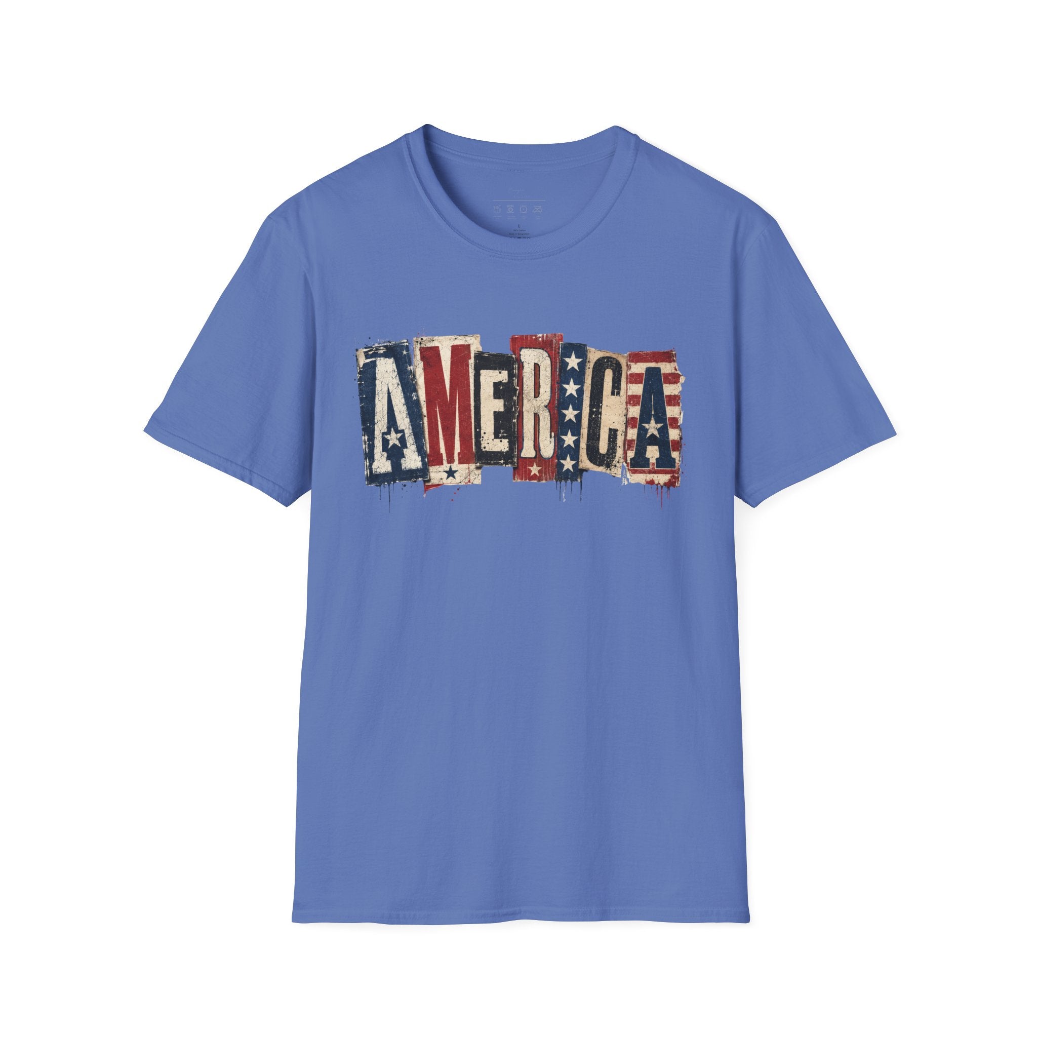 America Vintage Flag T-Shirt — Patriotic USA Graphic Tee for 4th of July
