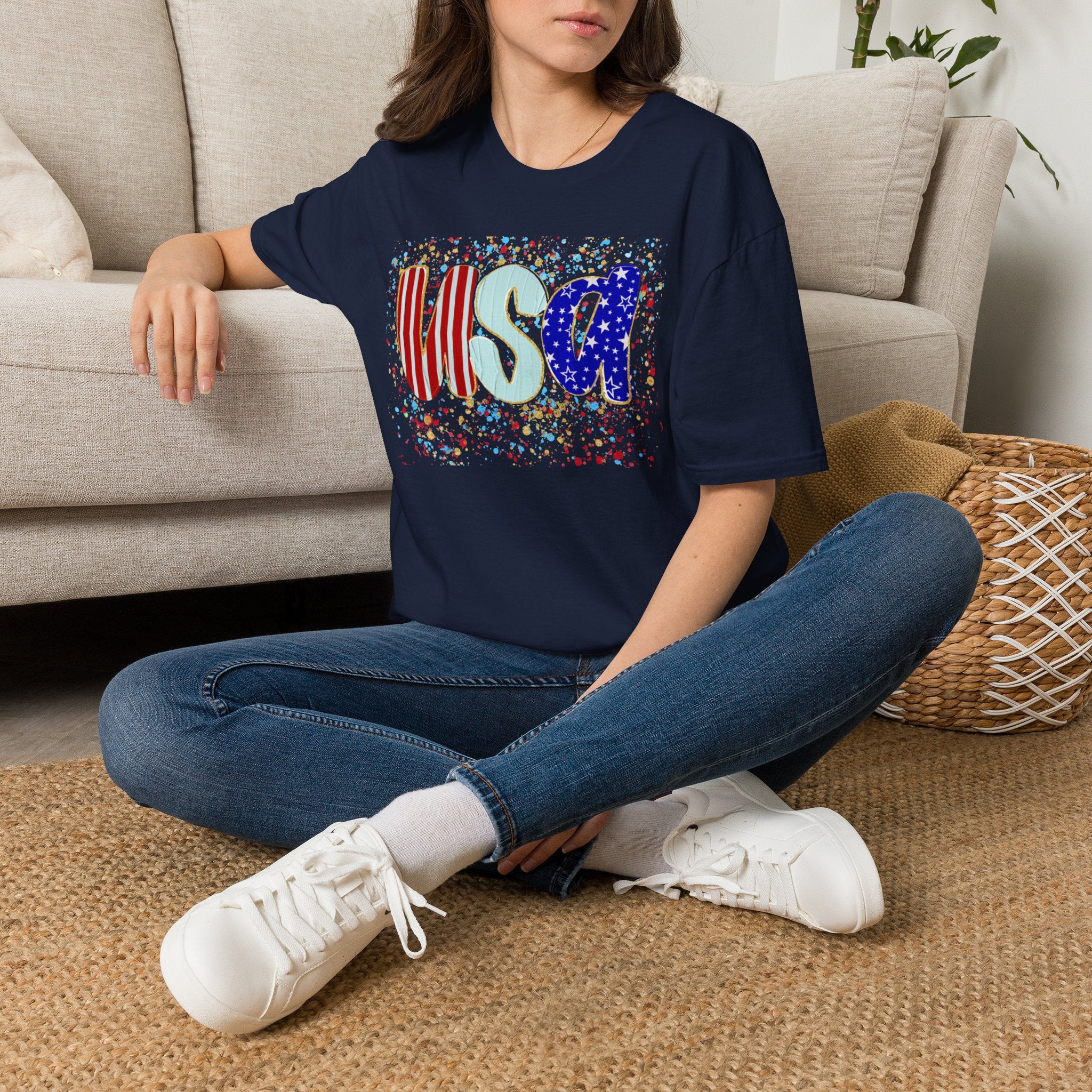 USA Patriotic T-Shirt — Red White & Blue Fourth of July Tee