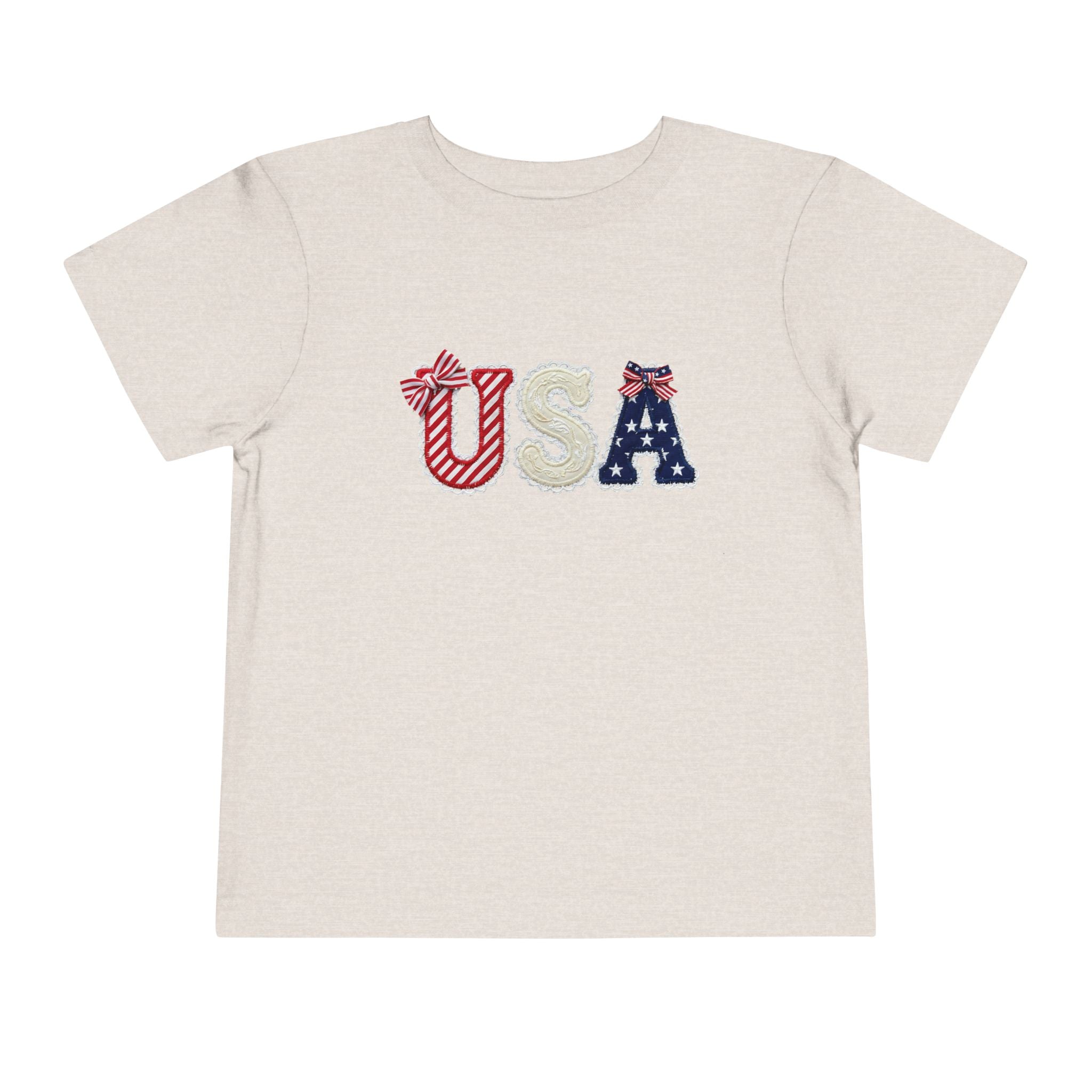 Toddler Tee - "USA" Patriotic Applique