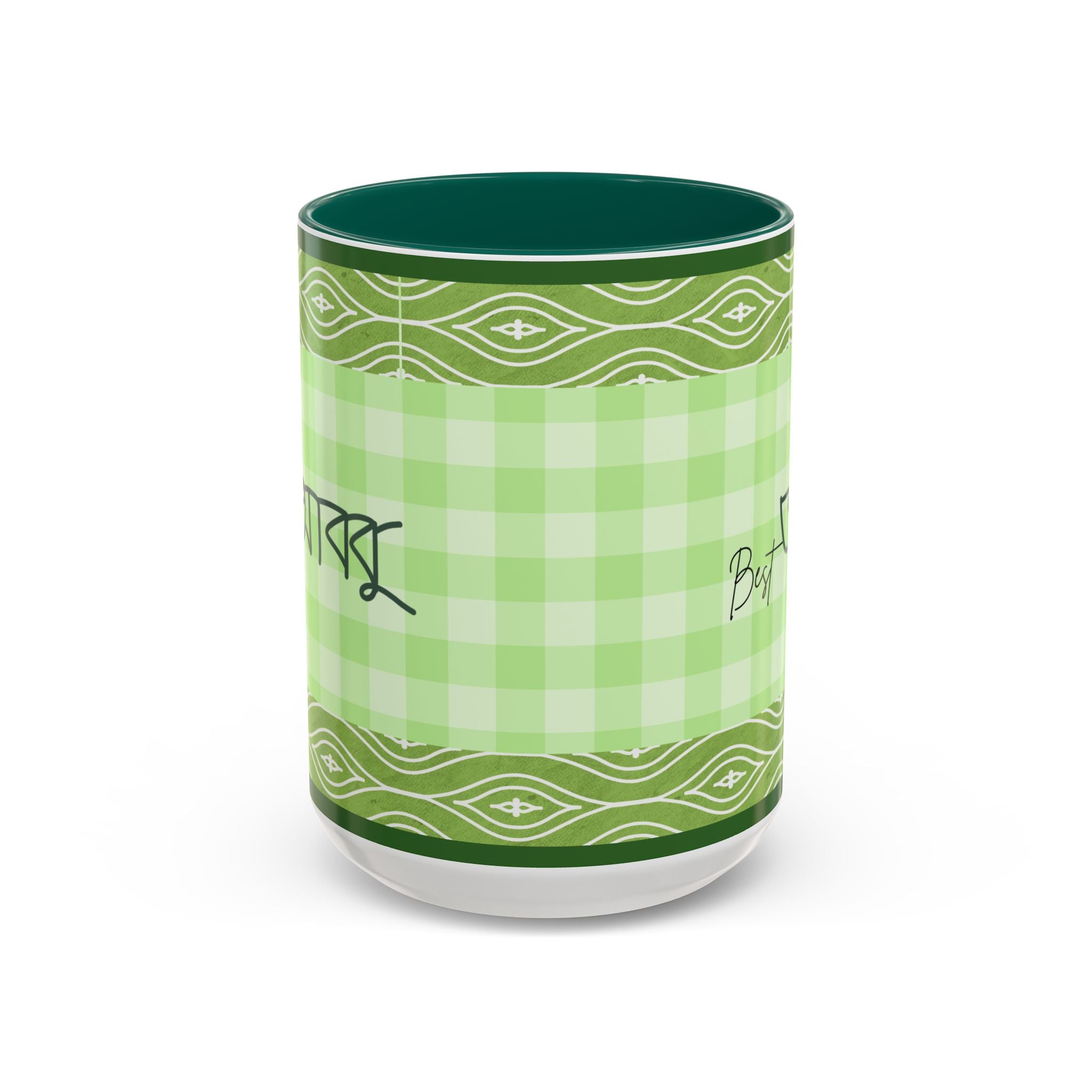 Best Abbu Mug — Green Plaid