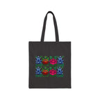 Ricksaw Art Canvas Tote — Colorful Tulip & Rose Market Bag