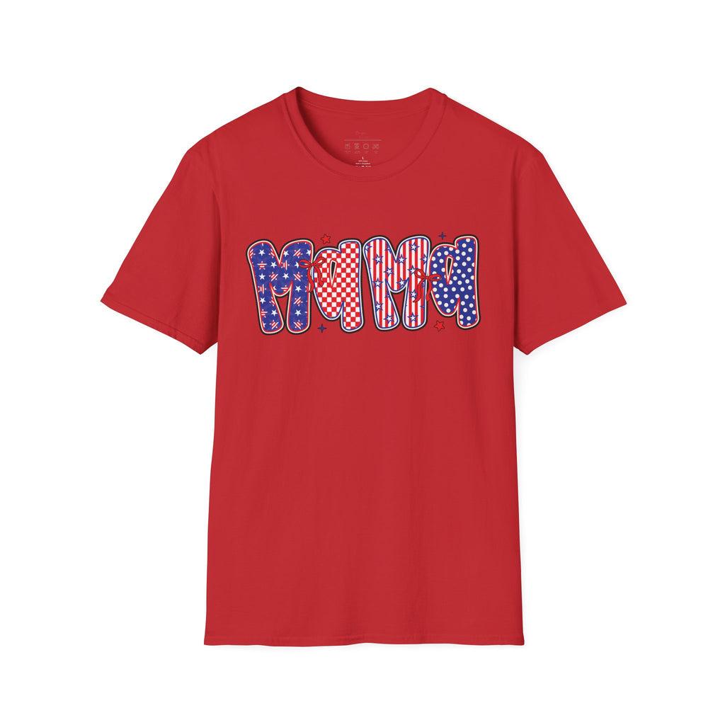 Mama Patriotic American Flag T-Shirt — Fourth of July Mom Tee