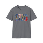 1776 Patriotic T-Shirt — American Flag & Camouflage Vintage Independence Tee