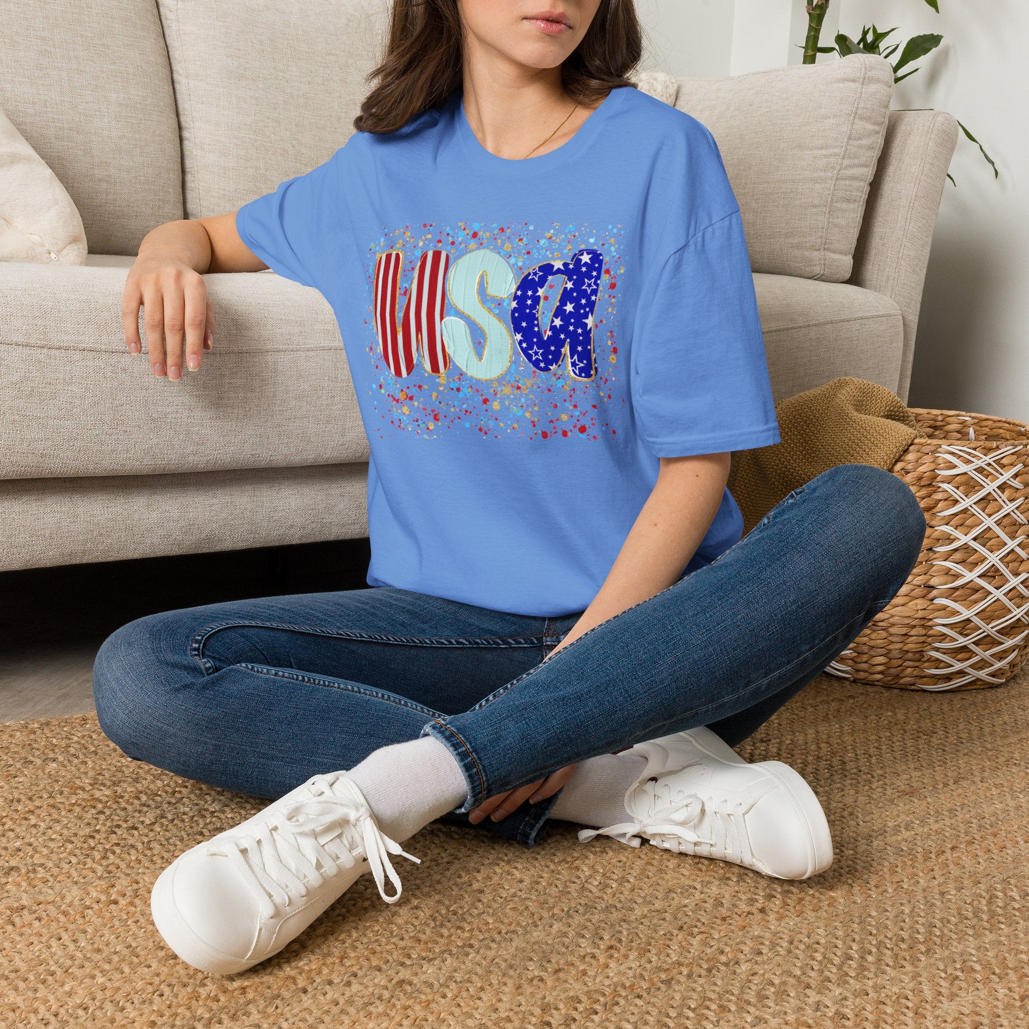 USA Patriotic T-Shirt — Red White & Blue Fourth of July Tee