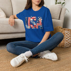 USA Patriotic T-Shirt — Red White Blue Americana Graphic Tee