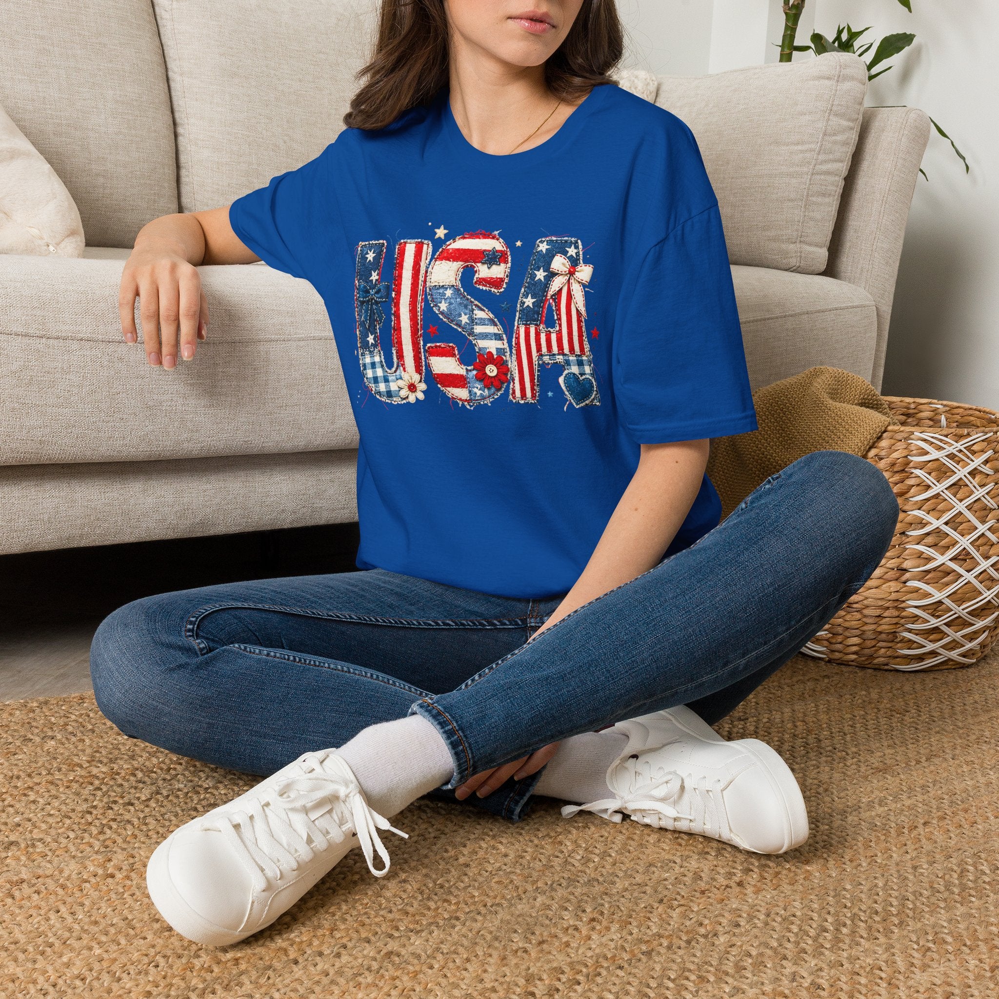 USA Patriotic T-Shirt — Red White Blue Americana Graphic Tee