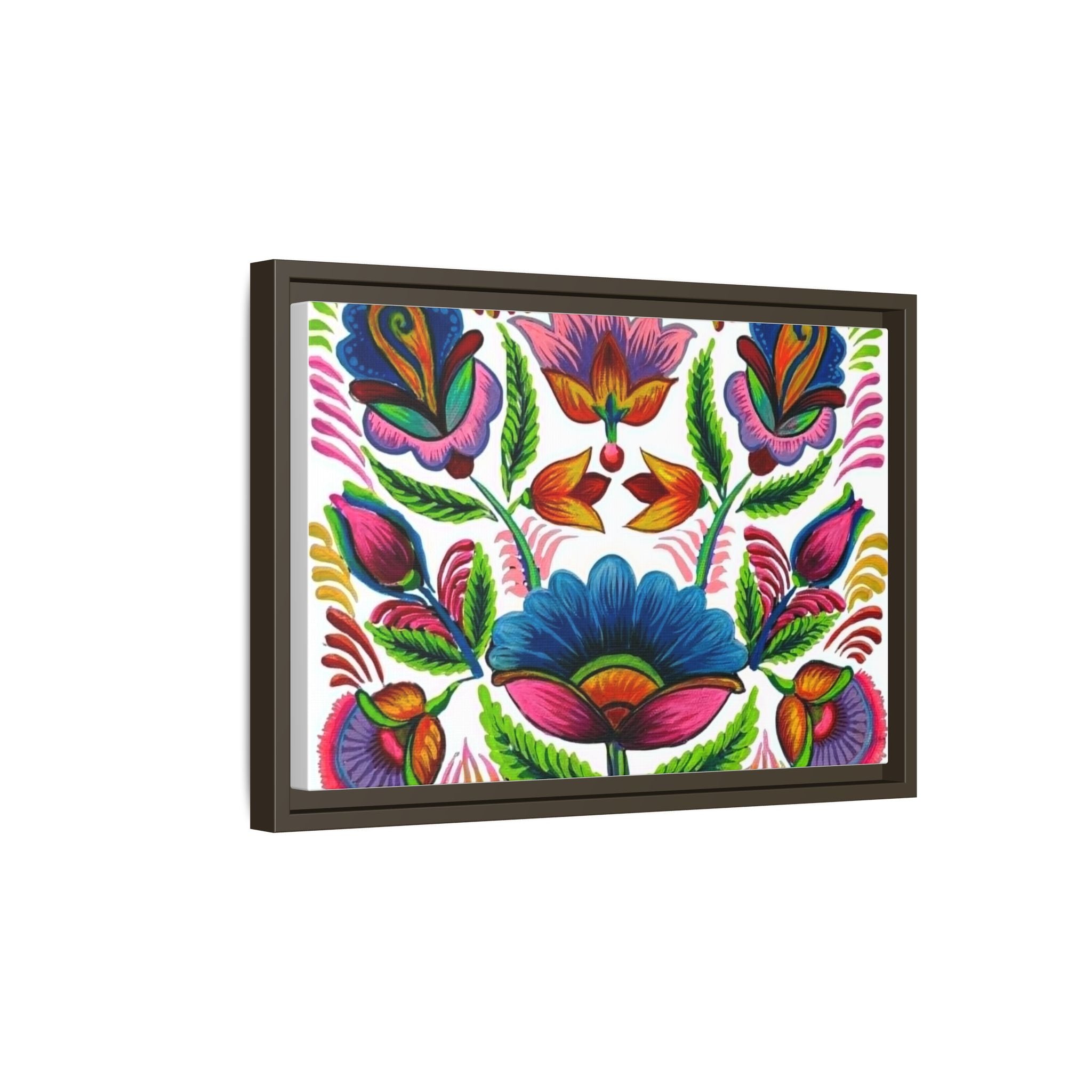 Framed Dhaka Rickshaw Folk Art Canvas