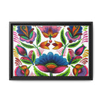 Framed Dhaka Rickshaw Folk Art Canvas